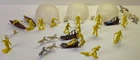Marx 1958-1959 Arctic Explorer 1/32 Plastic Figure Set w/ Eskimos & Igloo's