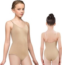 Girls Nude Leotard Seamless Camisole Leotards Undergarment for Ballet Small
