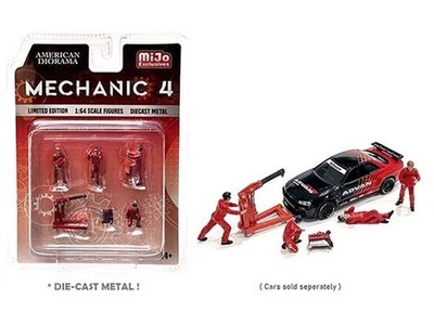 Mechanics 4 Figure Set of 6 pieces - limited - American Diorama 1:64