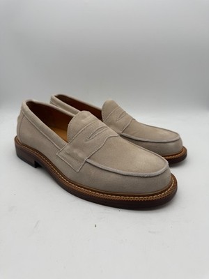Express Tan Leather Suede Penny Loafers Men\'s Dress Shoes Size 9 Work Casual Cognac Suede Penny Loafer - Men main image 3