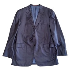 HICKEY FREEMAN Mens Blazer 44 R Loro Piana Tasmanian Super 150  s Dark Blue Wool