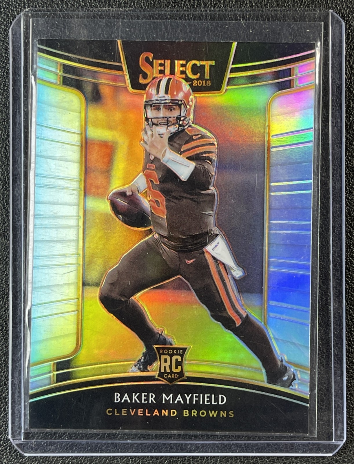 BAKER MAYFIELD 2018 PANINI SELECT #30 ROOKIE SILVER PRIZM RC CONCOURSE BROWNS