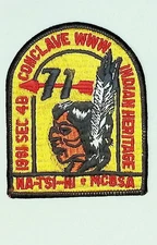 Na-Tsi-Hi Lodge 71 Monmouth NJ 1981 SEC 4B Conclave Patch BLK Bdr (CB314)