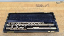 Vintage Gemeinhardt M2 Silver Plated Flute, w/ C-Foot and Case READ 