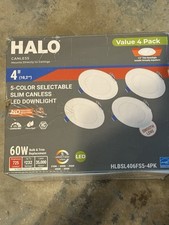Halo 4" Slim Canless LED 5-Color Selectable Downlight - 4pk Read Description
