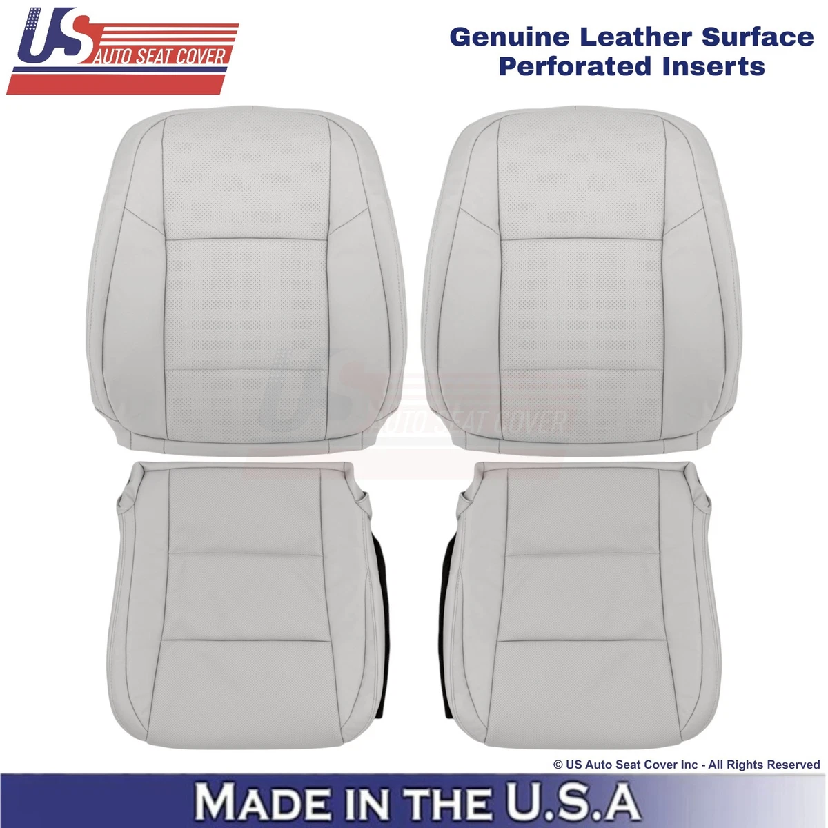 Funda De Asiento Inferior De Cuero Microfibra Gris Para Conductor Lexus ES350 2007-2012 – Perforada