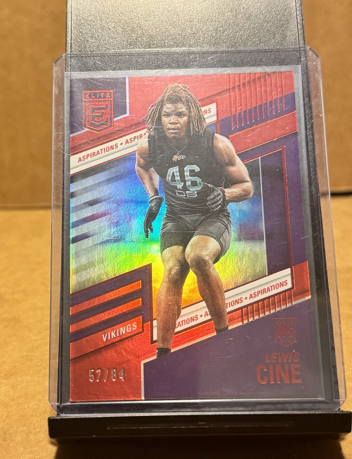 2022 Panini Donruss Elite Football Lewis Cine Rookie Red /84 Aspirations RC