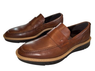ECCO S.T.1 Hybrid Penny Loafers Brown Slip-On Shoes Men s 44/10-10.5 ~ Worn Once