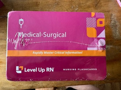 Level Up RN Med-Surg Medical Surgical Exam Prep Study Flashcards 3rd Edition