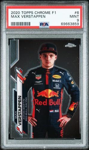 2020 Topps Chrome Formula 1 - F1 Racers Max Verstappen #6 (RC) PSA9