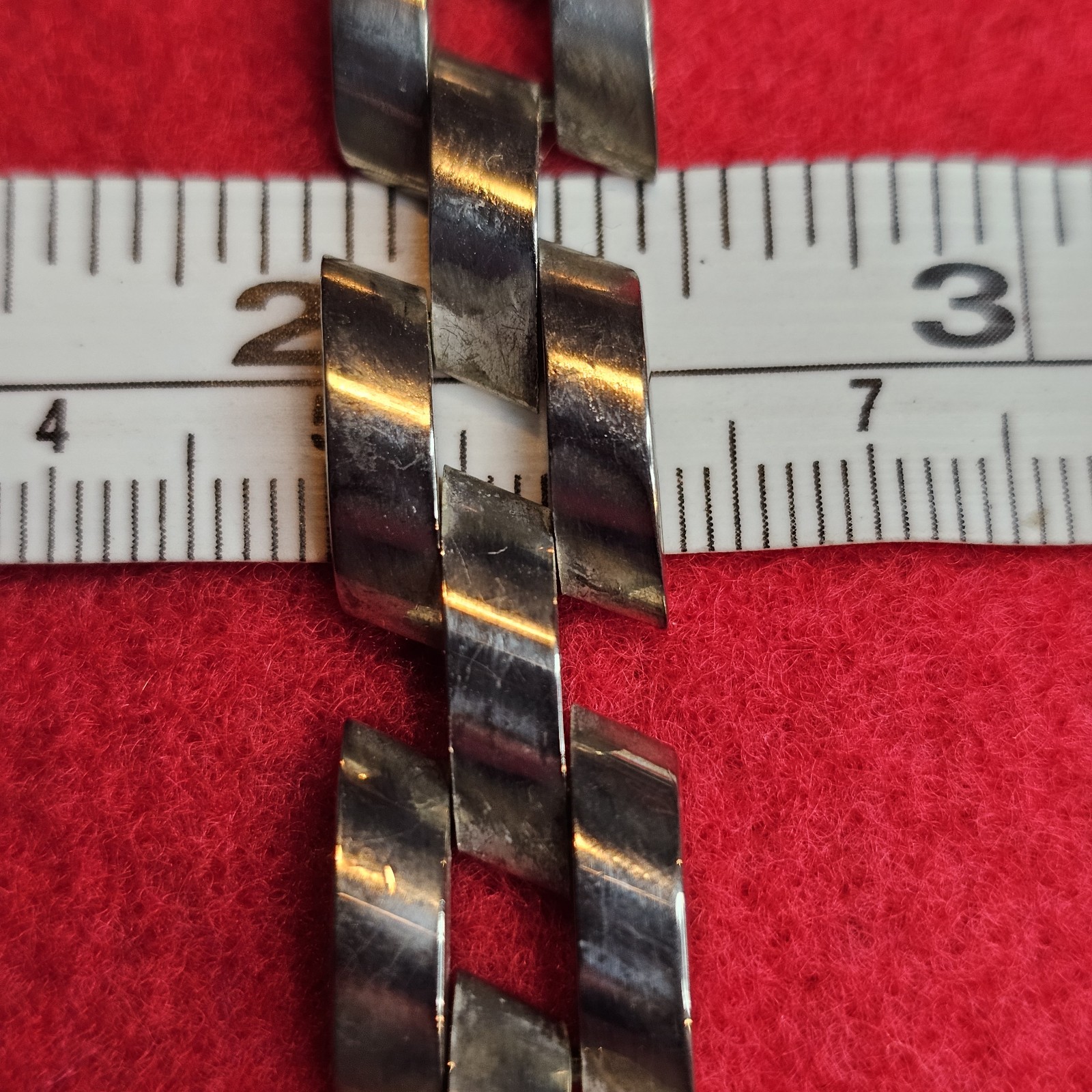 Men's Solid Sterling Silver 12mm Interlocking Lin… - image 16