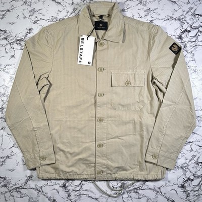 BELSTAFF Mens Echo Green Gulley Overshirt SIZE LARGE BNWT Authentic Cotton