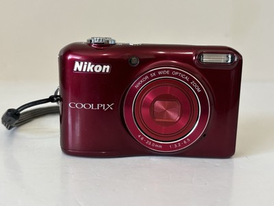 Nikon COOLPIX L28 Digital Camera Red FOR PARTS OR REPAIR READ