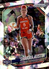 Shakira Austin 2025 Panini Prizm WNBA Ice Parallel Card #81