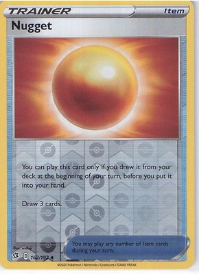 Nugget Reverse Holo Uncommon from SWSH02: Rebel Clash 162/192 in NM condition