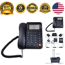 Call Center Dial Pad Corded Telephone Caller ID Headset Jack Home Office