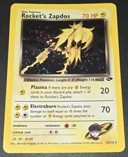 Rocket's Zapdos Gym Challenge Holo Rare 15/132 Pokemon Card 2000