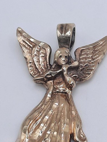 Chunky 14k Angel Pendant 3.6g Yellow Gold Solid (Not Hollow) - Picture 2 of 7