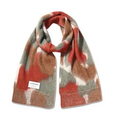And Wander Mix Color Shaggy Knit Stole Brown Mix