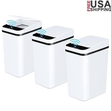 Automatic Trash Can 3 Pack Smart Motion Sensor Touchless Garbage Bin Home Office