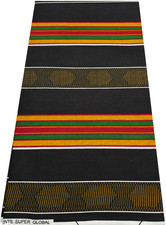 African Ankara Wax Print,100 Cotton, Sell by 6 Yards-Black White Red Orange