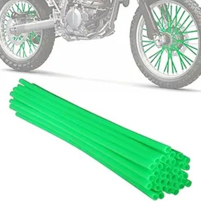 Motorcycle Spoke Skins, Spoke Covers Wheel Wraps Universal for 8''-21'' Rim green