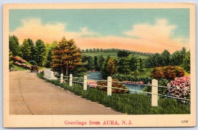 Postcard Greetings From Aura NJ New Jersey Elk Township Gloucester Co D41