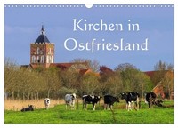 "Calendar 2027 · US Version · Churches In East Frisia (Wall Calendar 2027 17\" × 1"