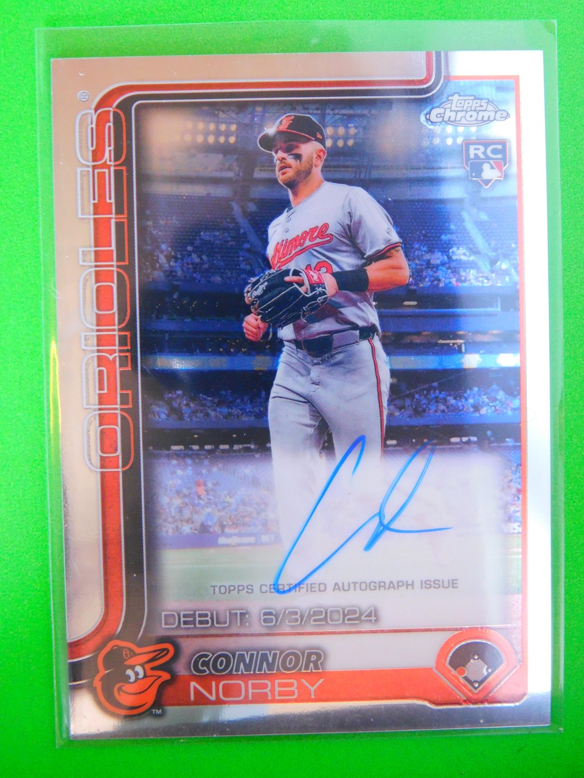 Connor Norby 2025 Topps Chrome #CRDA-CNO Rookie Auto Orioles