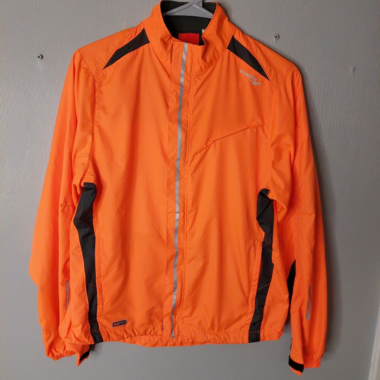 Saucony Orange Vizi Pro Jogging Jacket Womens Size Me… Gem