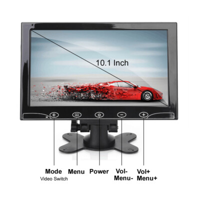 USB Portable Monitor 10'' Display Small LCD Screen AV VGA HDMI Security Speakers