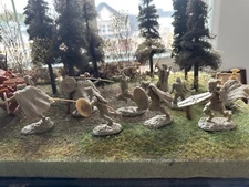 CONTE BARBARIANS VIKINGS SET #1 GRAY GREEN 9 FIGURES &Loads of Alternate parts