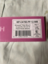 Wirepath WP-CAT5E-PP-12 Rack Mount 12-Port RJ-45 Cat 5e Patch Panel BLACK