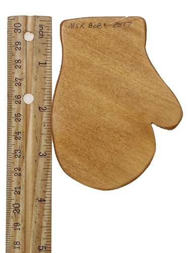 "Guante de mano tallada de 3,5"" adorno de Navidad patrón cuadrado" - Imagen 4 de 4