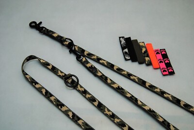 EXTRA LANGE verstellbare V Leine 3m x 15mm Schere Welpenleine Pudel Dackel