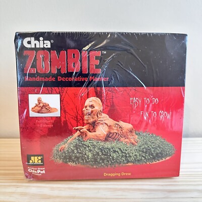 Chia Pet Zombie Halloween Decorative Planter Draggin Drew Decor EXP 07/16