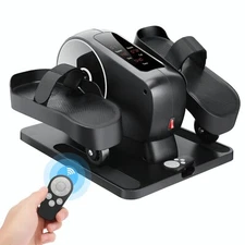2-in-1 Under Desk Elliptical Machine, Electric Elliptical Seated Pedal Exerciser