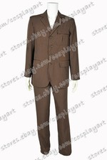 Doctor Who Cosplay Costume Brown Strip Suit version Fashion Fast Shipping