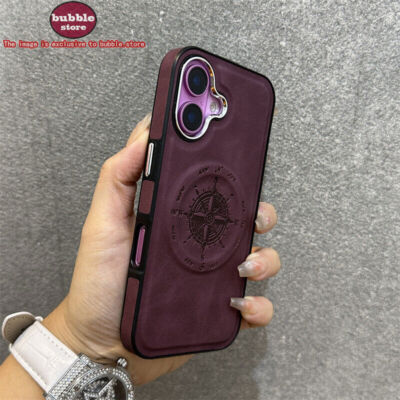 Cober Funda para iPhone 16 15 14 Pro Max 12 13 Cuero cover magnética protectora