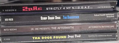 1990's Collection Of 4 Westcoast Rap CD Albums, 2Pac, Snoop Dogg