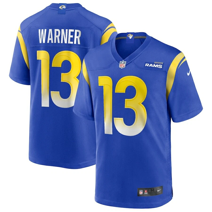 Nike Los Angeles Rams No13 Kurt Warner Navy Blue Team Color Super Bowl LIII Bound Men's Stitched NFL Vapor Untouchable Limited Jersey