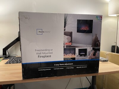 Mainstays WFP-22C Freestanding/Wall Mounted Fireplace Portable Space Heater  | eBay