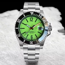 Tandorio New Green Lume 20ATM Diving 40mm NH35 Sapphire Automatic Men Watch