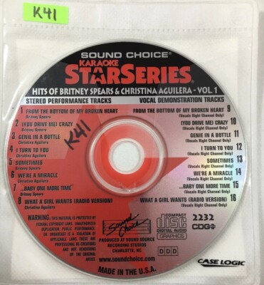 SOUND CHOICE KARAOKE STAR SERIES 2232 Hits of Britney Spears Christina Aguilera
