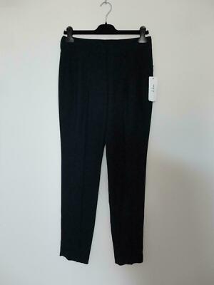 NWT AKRIS Navy Viscose Slim Leg Mia Trouser Pants 4