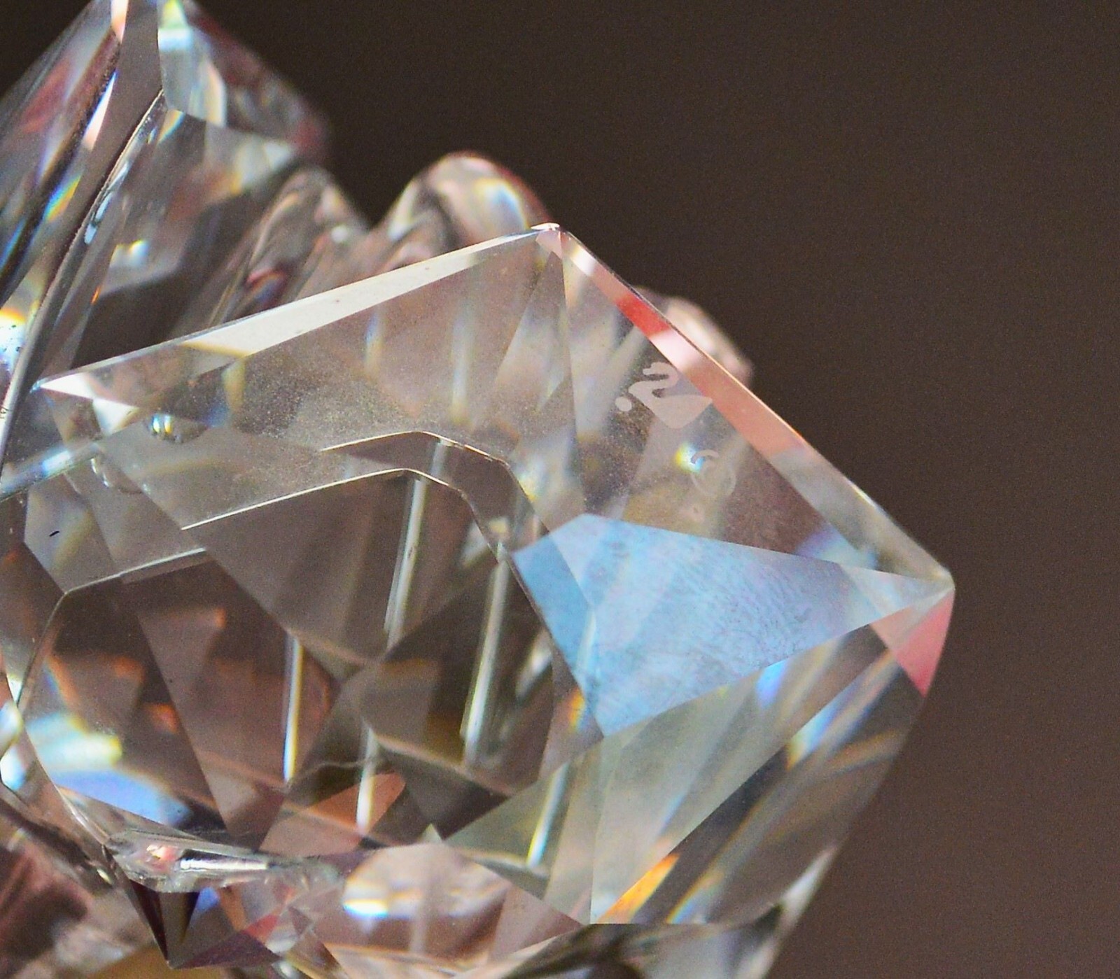 Swarovski Clear Crystal Rose Ornament Good condition no chips Cracks or