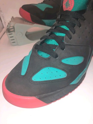 Nike Air Tech Challenge Huarache Black Green Crimson 630957-003 Men’s Size 8 - Picture 7 of 13