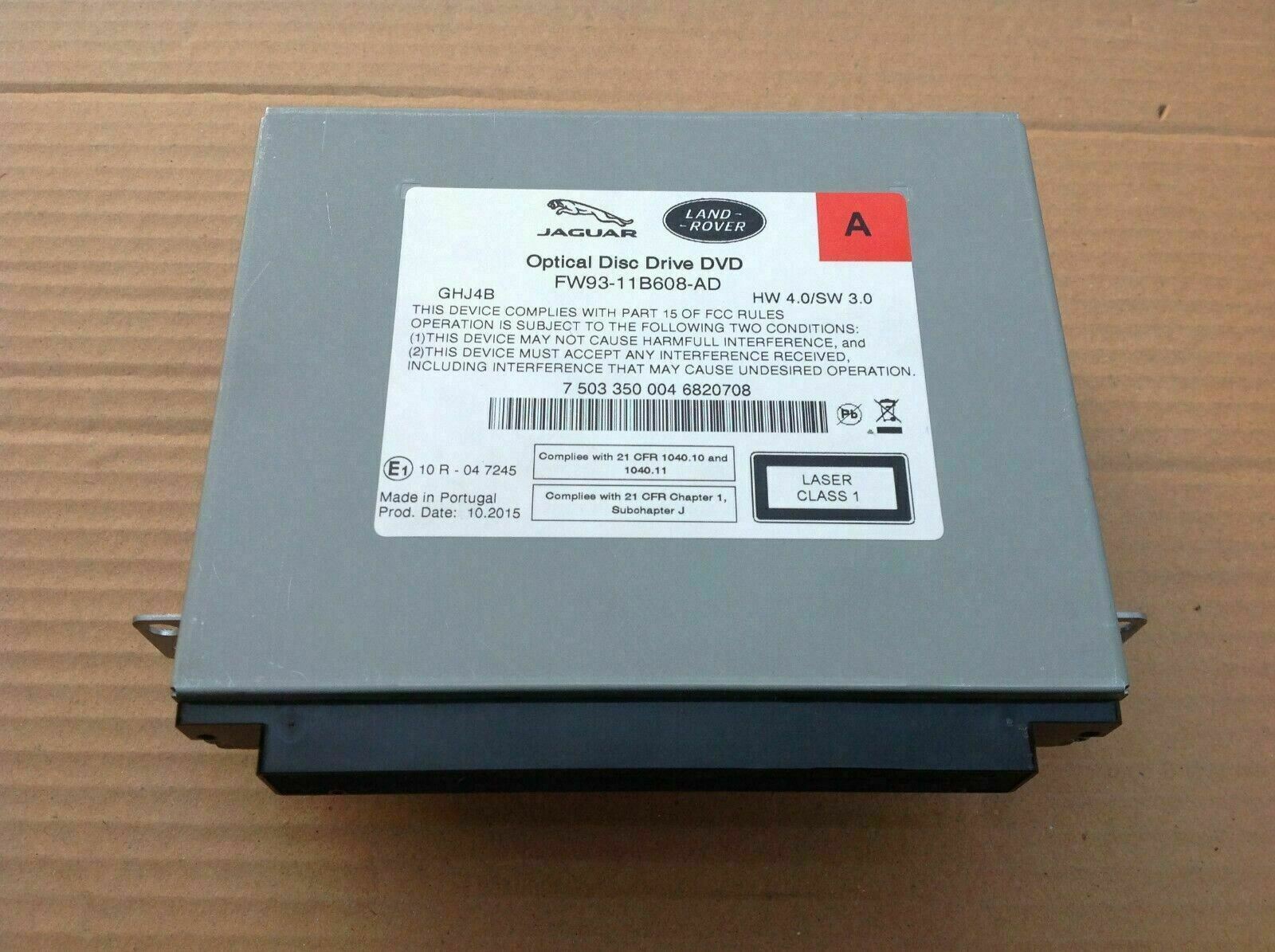 Jaguar XF XJ XE, Land Rover DVD Player Optical Disk Drive FW9311B608