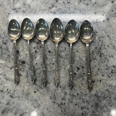 EPNS Silver Plate Figural Apostle Coffee Demitasse Spoons Set Of