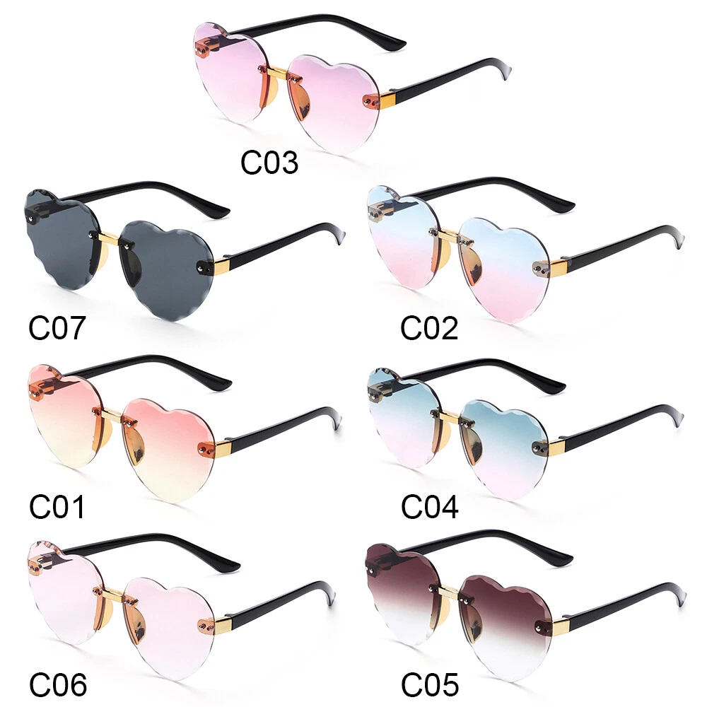 Children Sunglasses UV 400 Protection Kids Sunglasses Heart shaped Sun Glasses